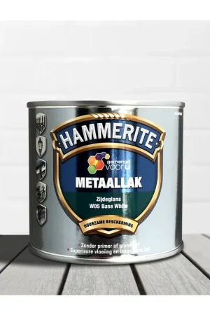 Hammerite Metaallak Zijdeglans WO5 Base White Uitverkoop